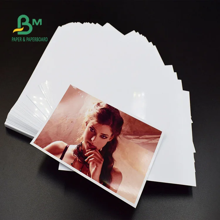 300gsm 14PT C2S Inkjet Glossy Photo Paper For Print Shop A3 A4 4R Waterproof