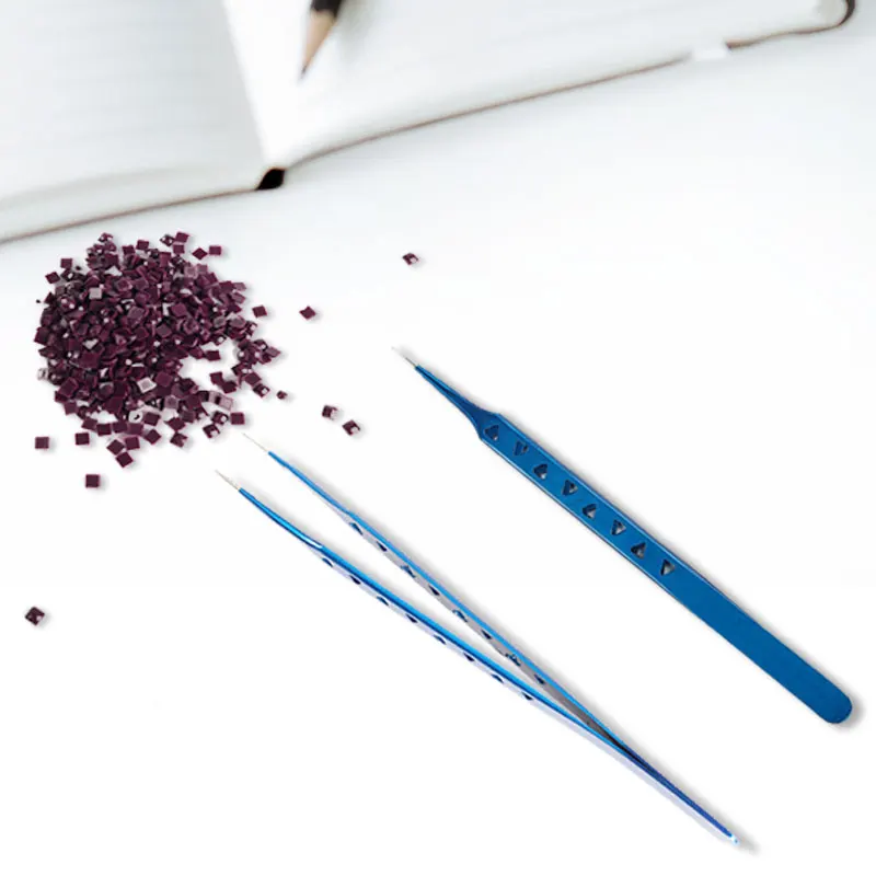 Precise Tweezers Diamond Painting Tools Anti-Static DIY Point Drills Tip Tweezers for Beauty Grafting Eyelash Tweezers