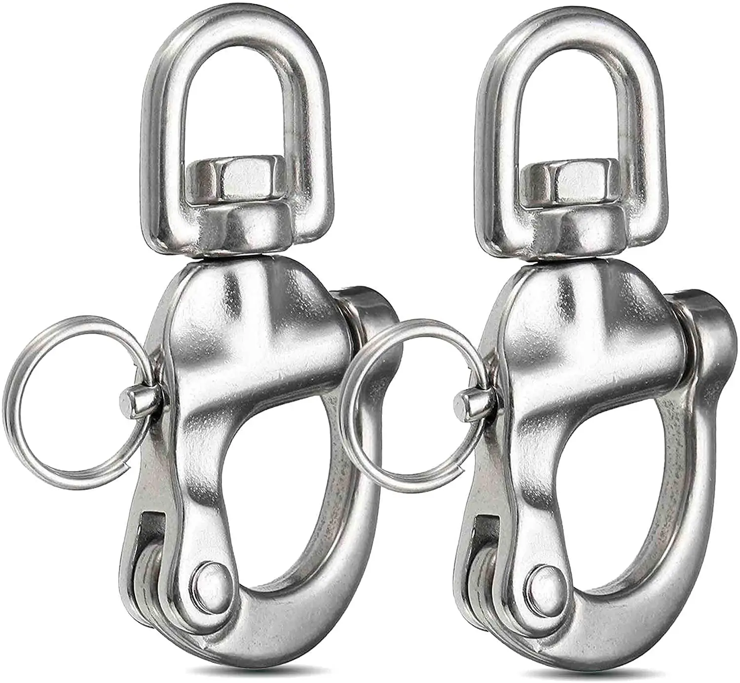 316 stainless steel 35mm 1 3/8 inch single eye snap swivel shackle quick release