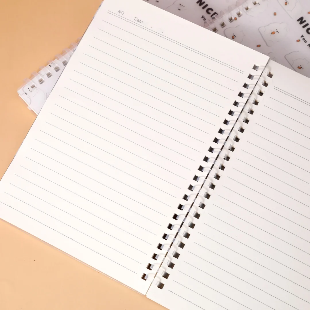 PP Cover A5 soft coil Spiral Notebooks For Girls Kids Custom Note Book Stationery School