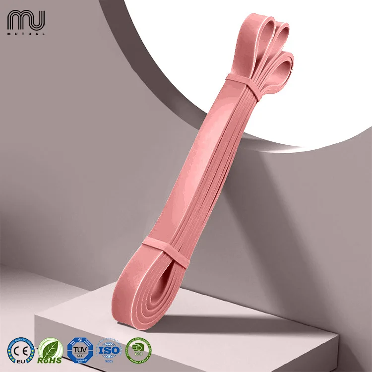 Hot sale custom elastic strength color pull up set pull up long band natural latex resistance bands for outdoor gym