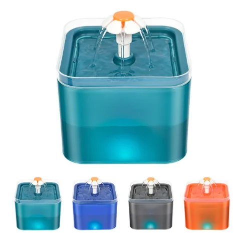 New pet supplies automatic circulation cat pet water feeder LED smart water fountain