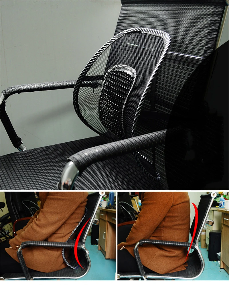 High Elastic Cool Mesh Lumbar Support Chair Seat Cushion Comfortable & Breathable with Sports & Entertainment Features for Cars