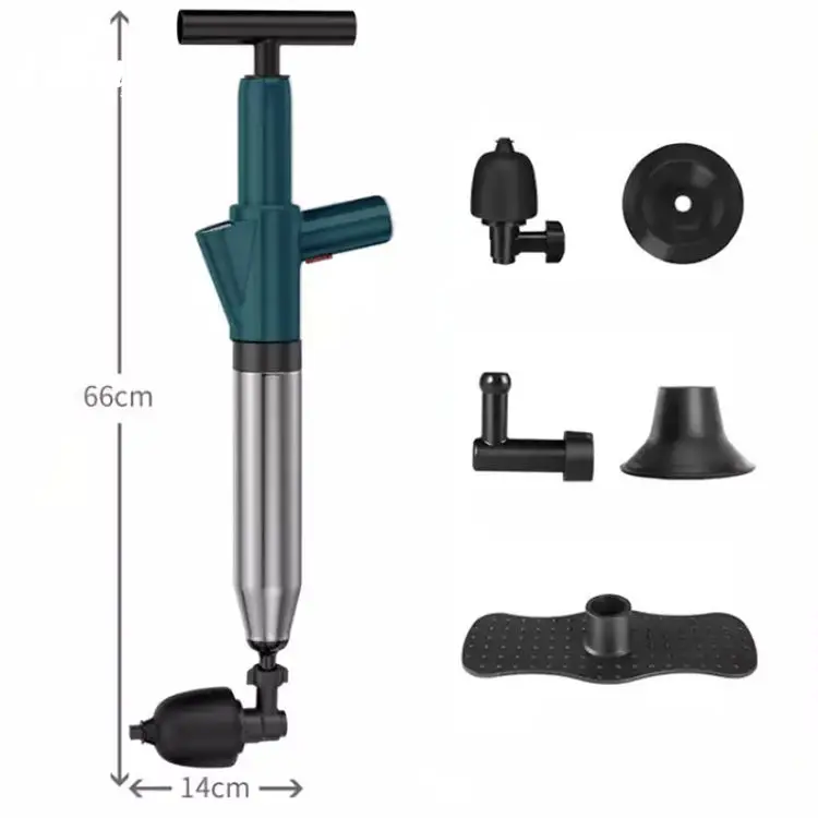 High Pressure Air Plunger Kitchen Bathroom Restroom Sewer Pipe Toilet Sticks Drain Pipe Cleaner Power Pipe Jetting Machine