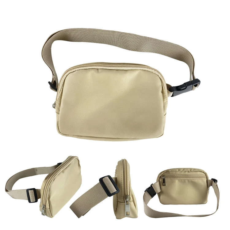 2023 fashion new waterproof sports nylon waist bag Customized Color and logo Lulu Belt Bag