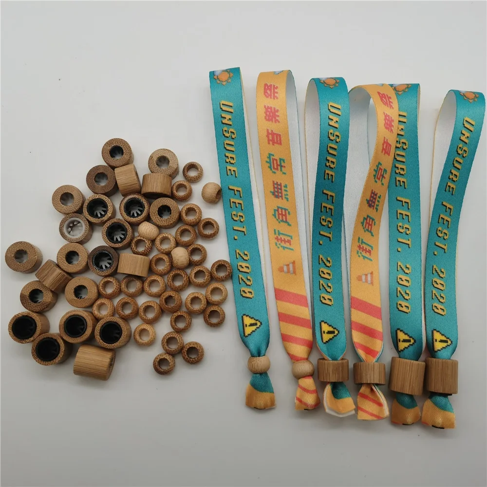 Eco-friendly polyester custom fabric wristband for events