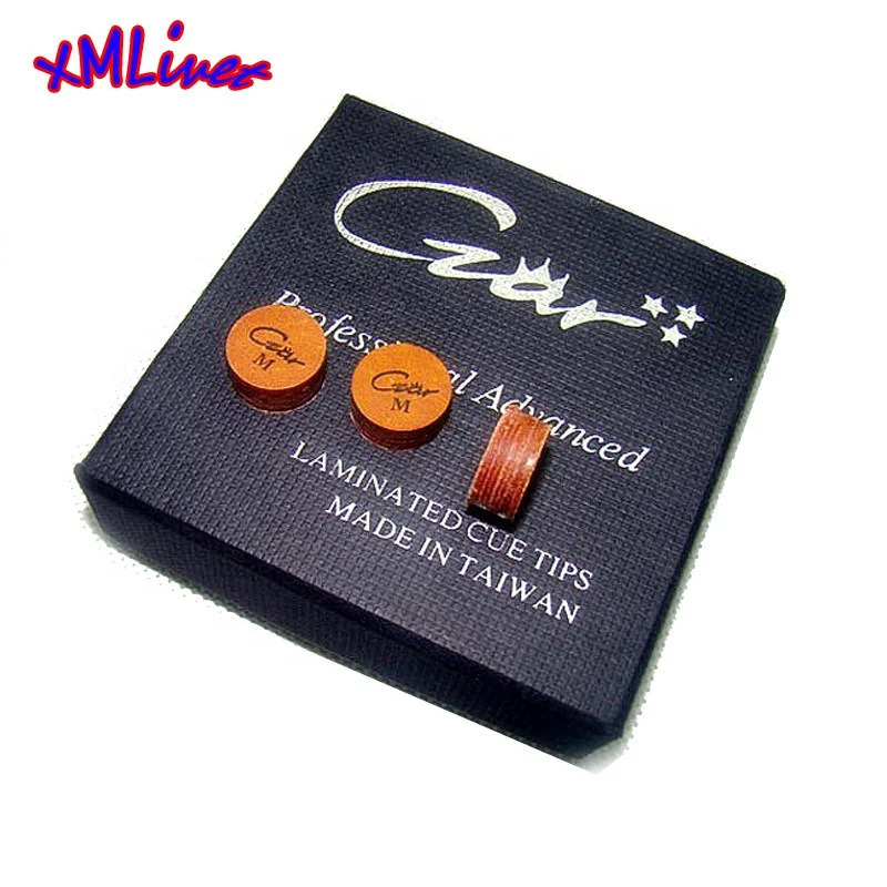 
Original Czar cue tips Taiwan Professional 14mm Brown Billiards Pool cue tips Billiards Accessories high quality 