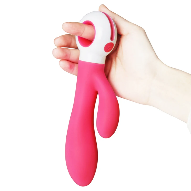 Odeco Silicone Rechargeable Finger Motion Clitoris Double Motors Rabbit Vibrators for Women