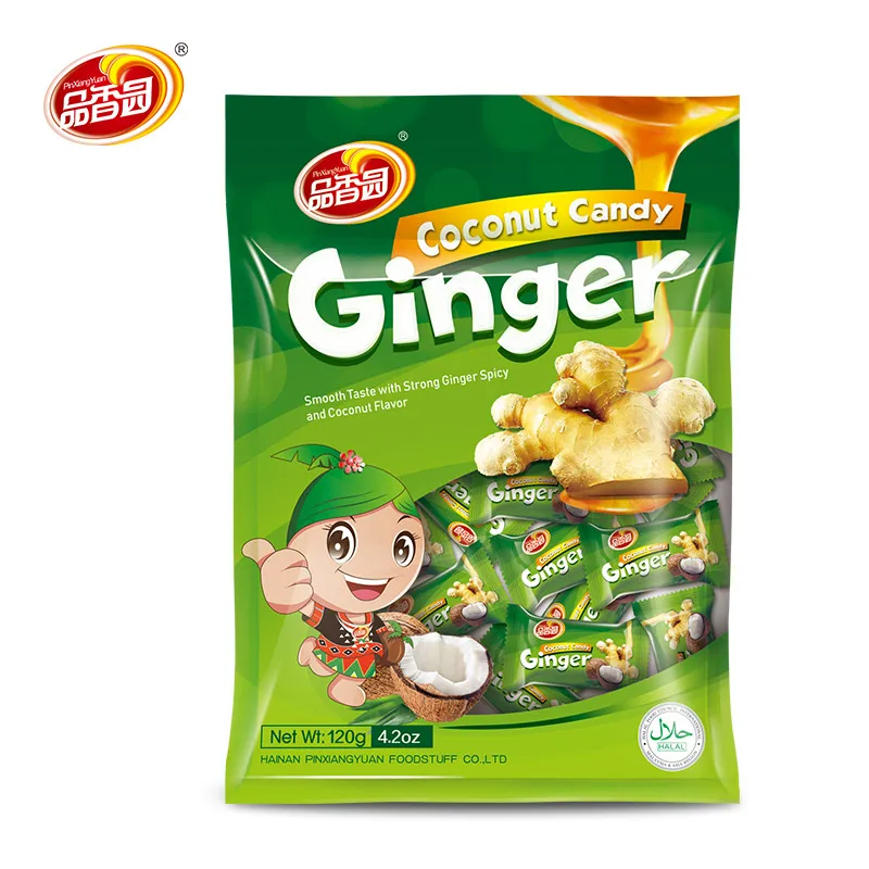 coconut ginger hard boiled sugar candy