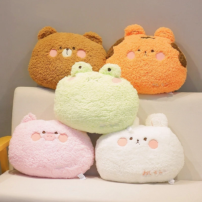 kawaii Cartoon Stuffed Soft Rabbit Frog Tiger Pig Animal Teddy Bear Plush Toys for Pillow Back Sofa Cushion