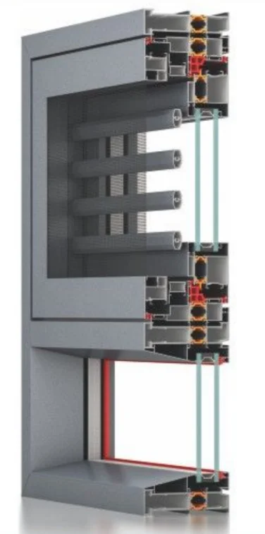 Precise design aluminum thermal break Casement window double glass multi-functional Casement windows for living room