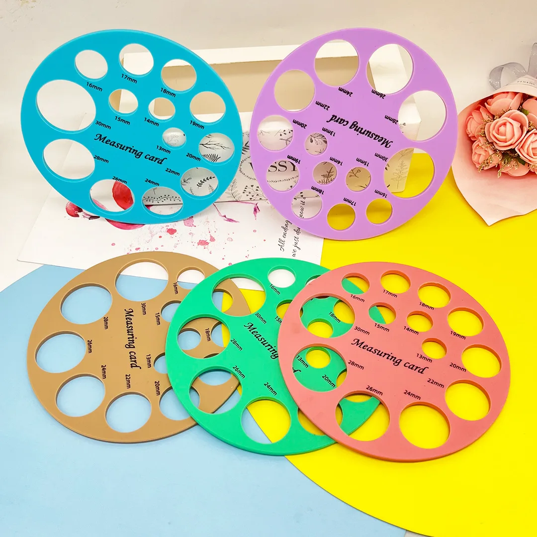 Hot selling silicone nipple rulers measuring card Breast Flange Sizing Measurement Tool