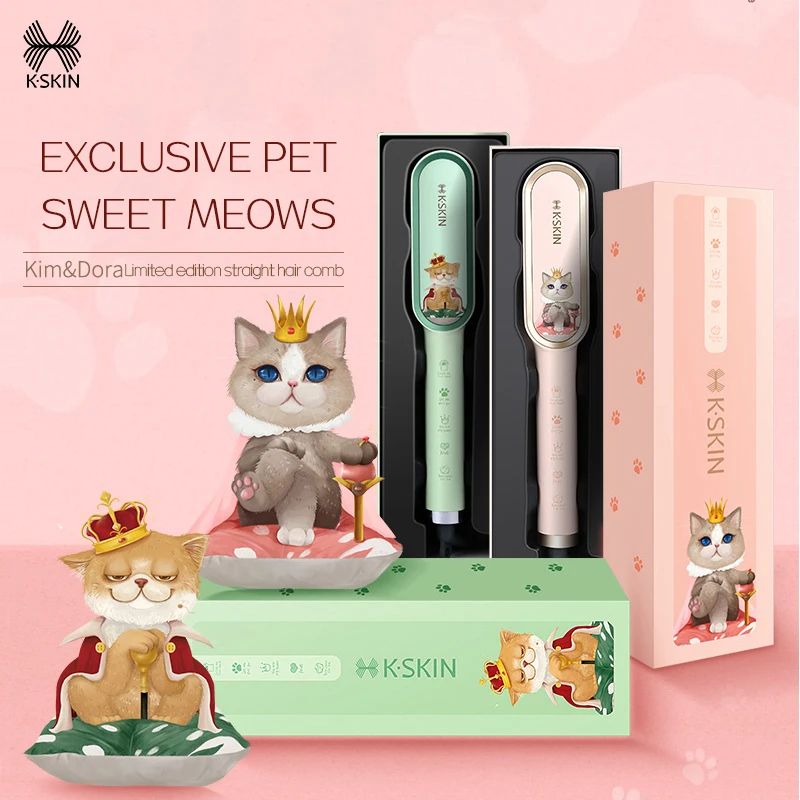 2022 Steam customizable hair straightener flat iron for straight hair and curly hair led displays