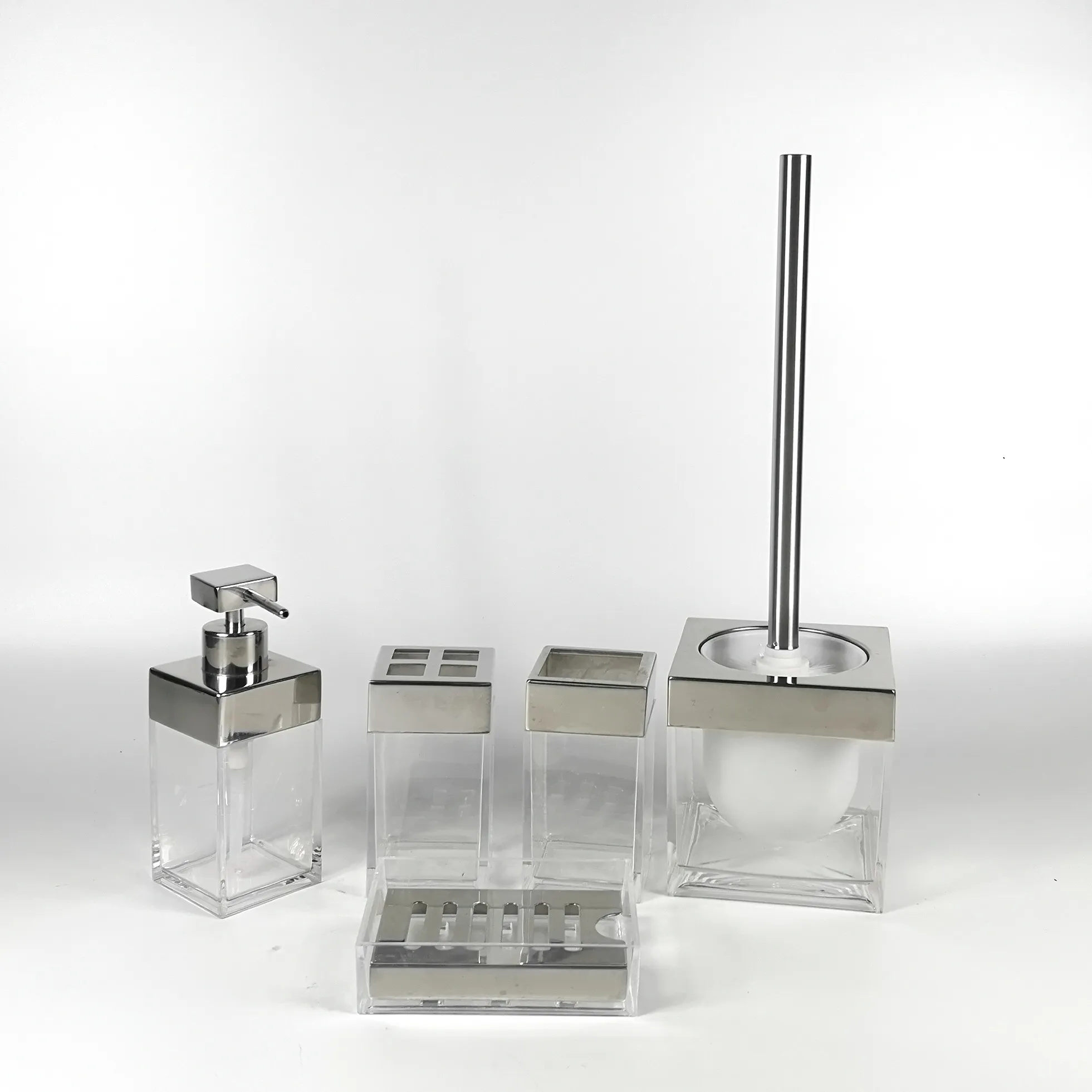 
5pcs Bathroom Accessories set bath set with liquid soap dispenser 