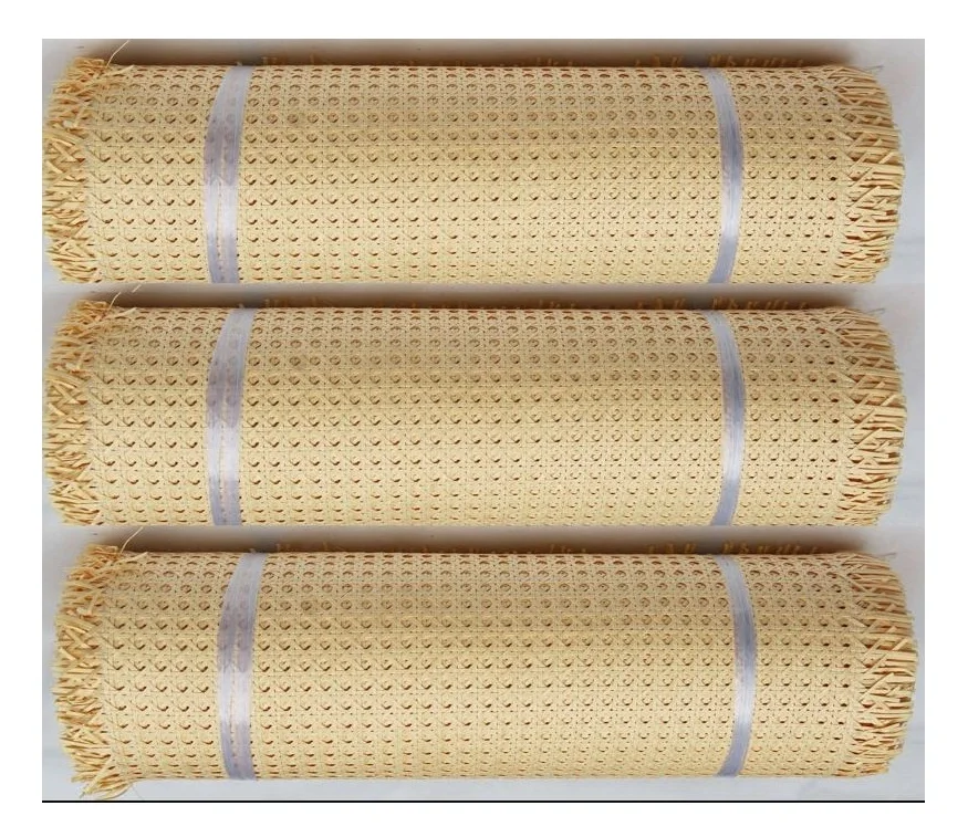 Close Bleached rattan webbing cane for furniture