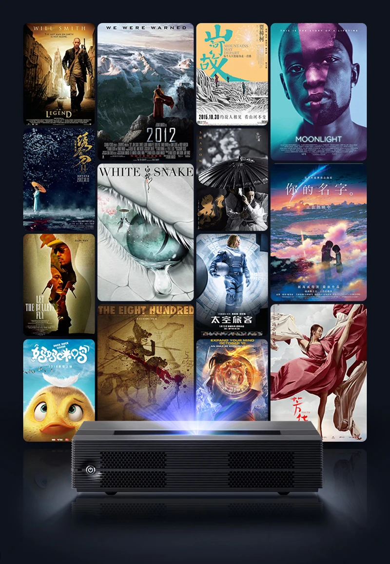 S7 4500 Lumens DLP Display 4K Laser TV Projector Android 150 Inch IR Remote Control Auto Focus Portable Laser TV Projector