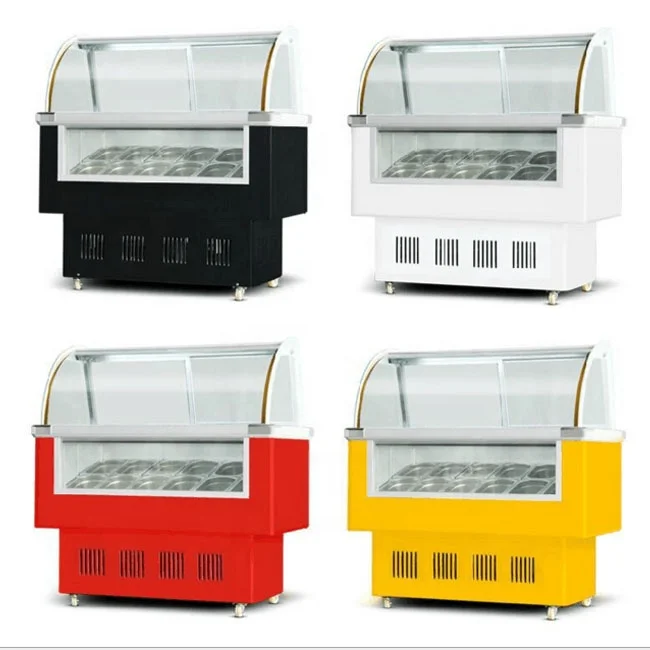 Hard ice cream snow bar display counter type ice cream popsicle frozen ice cream machine commercial straight cold freezer