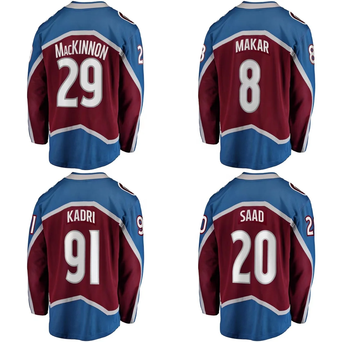Custom Ice Hockey Jersey Colorado City Stitched Sports Embroidery Men red Avalanche wear 29 MacKinnon 96 Rantanen 6 Makar