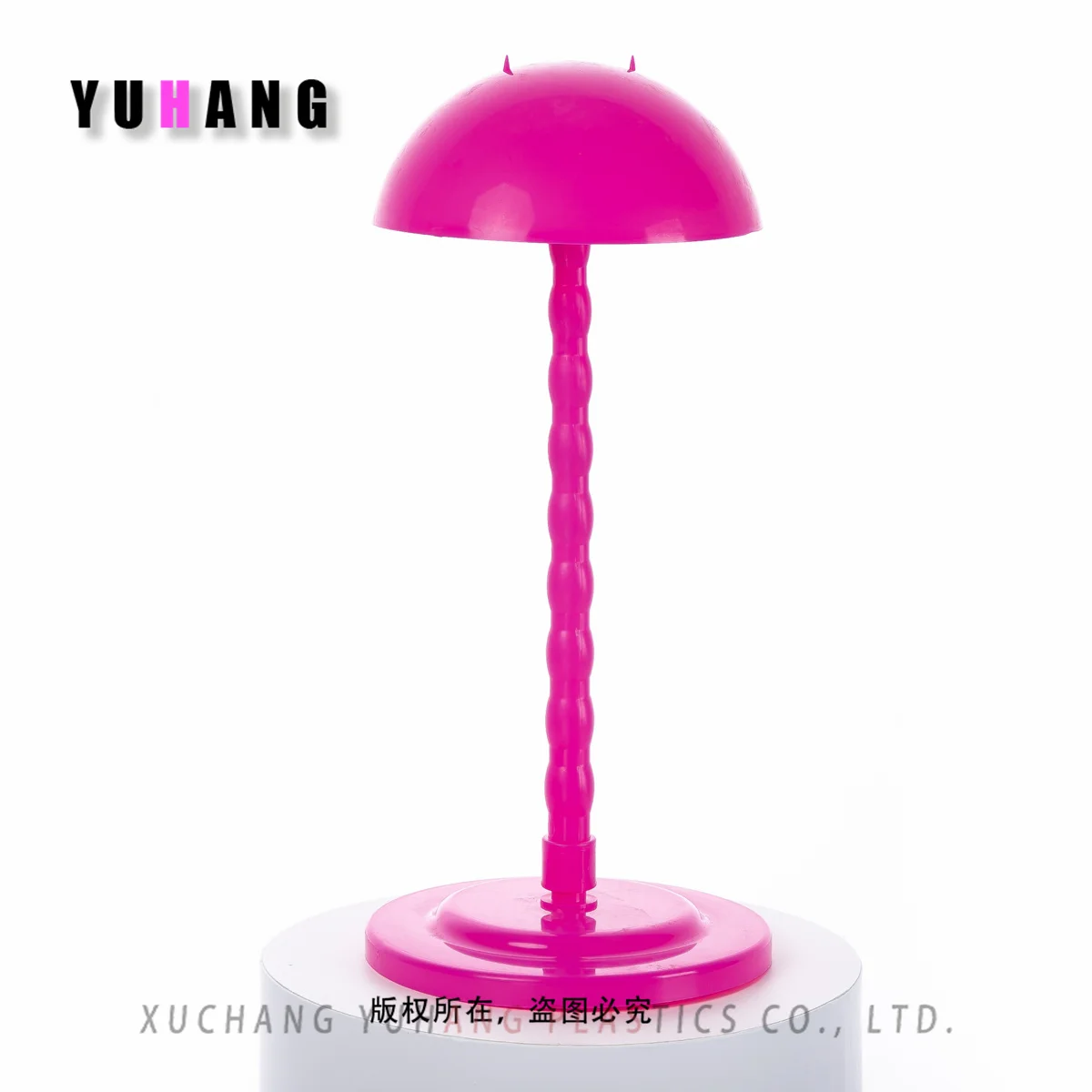 Colorful top quality Mushroom Head Portable Ajustable multi purpose use hat wig Plastic Custom  Display Holder Tool Wigs Stand