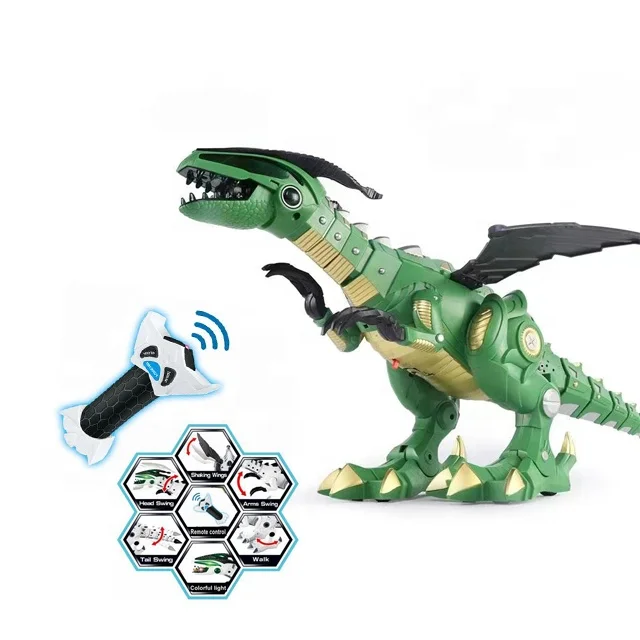 Hot selling rc robot dinosaur toy remote control simulation walking dinosaur toys