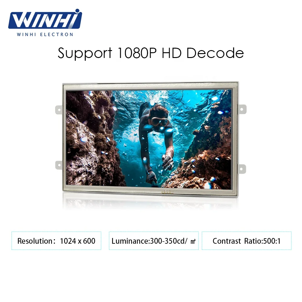 10.1inch lcd monitor restaurant USB SD panel display TV with memory card slot advertising player