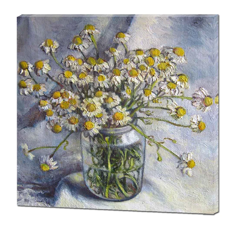 High quality Wholesale blooming flower abstract oil painting canvas prints wall art