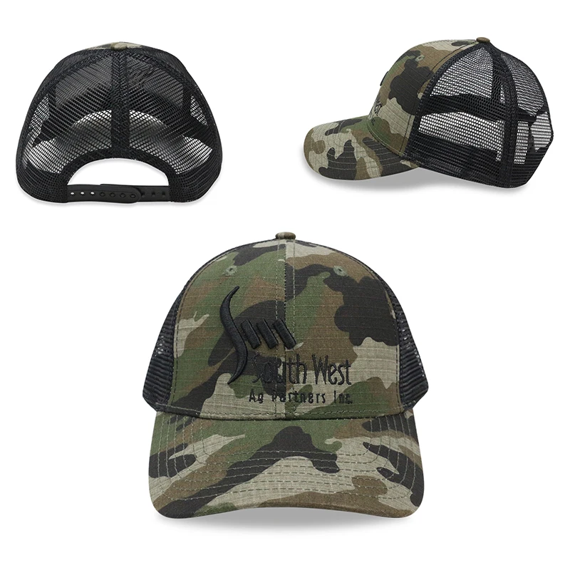 Camouflage Sports Style Custom Baseball Cap Snap back Cap Trucker Hat For Men And Women gorra