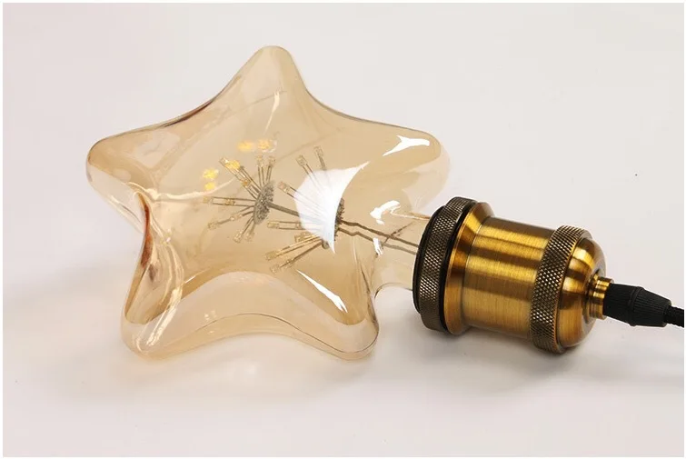 Лампа E27 держатель для ламп со звездным небом фейерверк декоративная алюминиевая лампа корпус 4 Вт светодиодная 3000K ROHS сертификат EMC FCC