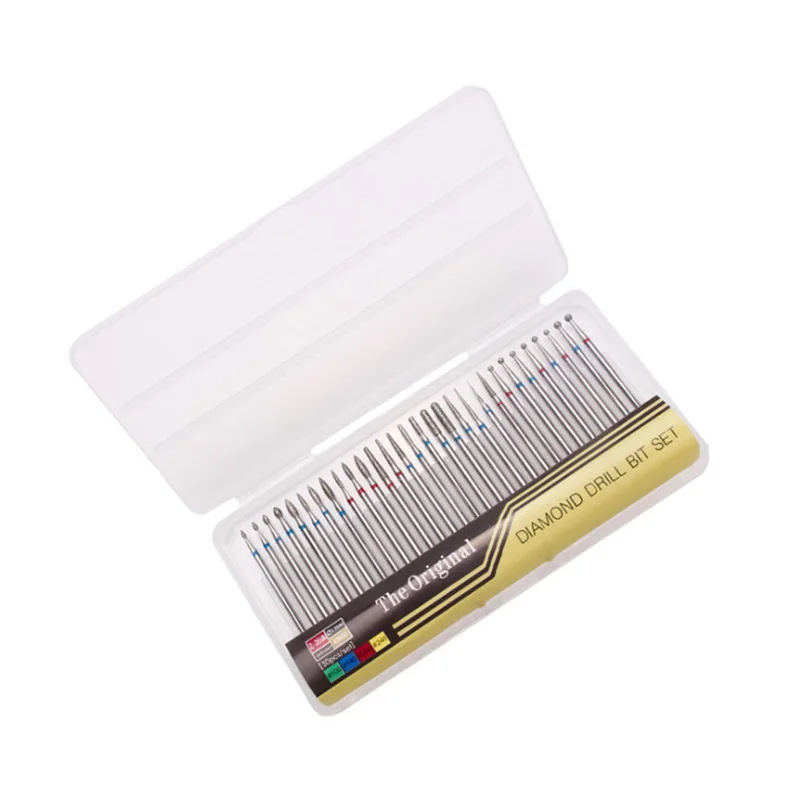 30 шт./кор. стандартный и мелкая зернистость стоматологическое лабораторное Алмазный Набор сверло