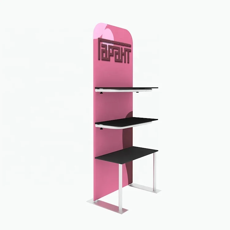 Tool Free Aluminum Modern High Quality Logo Printed Wholesale Other Trade Show Equipment Advertising Shelf Display Stand