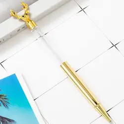 Popular Empty Barrel Ballpoint Pen Novelty Deer Creative Blank DIY Empty Tube Glitter Floating DIY Pen