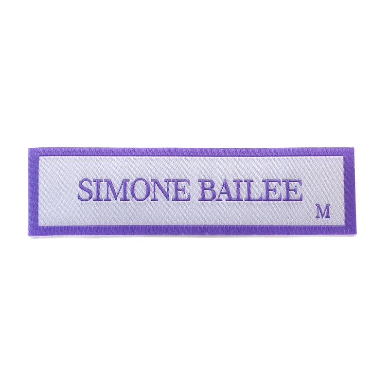 Wholesale Custom Private White Clothing T shirt Underwear Woven Label For Woman Clothes