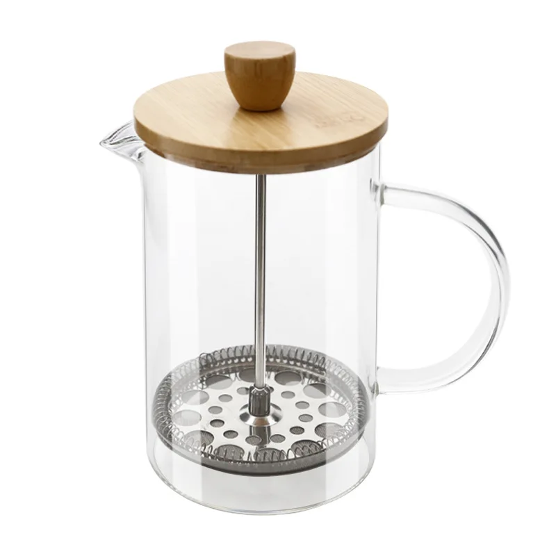 BPA Free Coffee Press Coffee French Press Borosilicate Bamboo Lid French Press