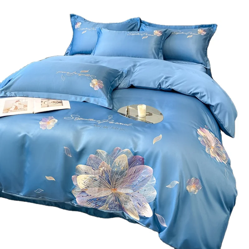 Best cooling eco-friendly wholesale house & home 300TC soft  bed sheet set organic bamboo bedding set