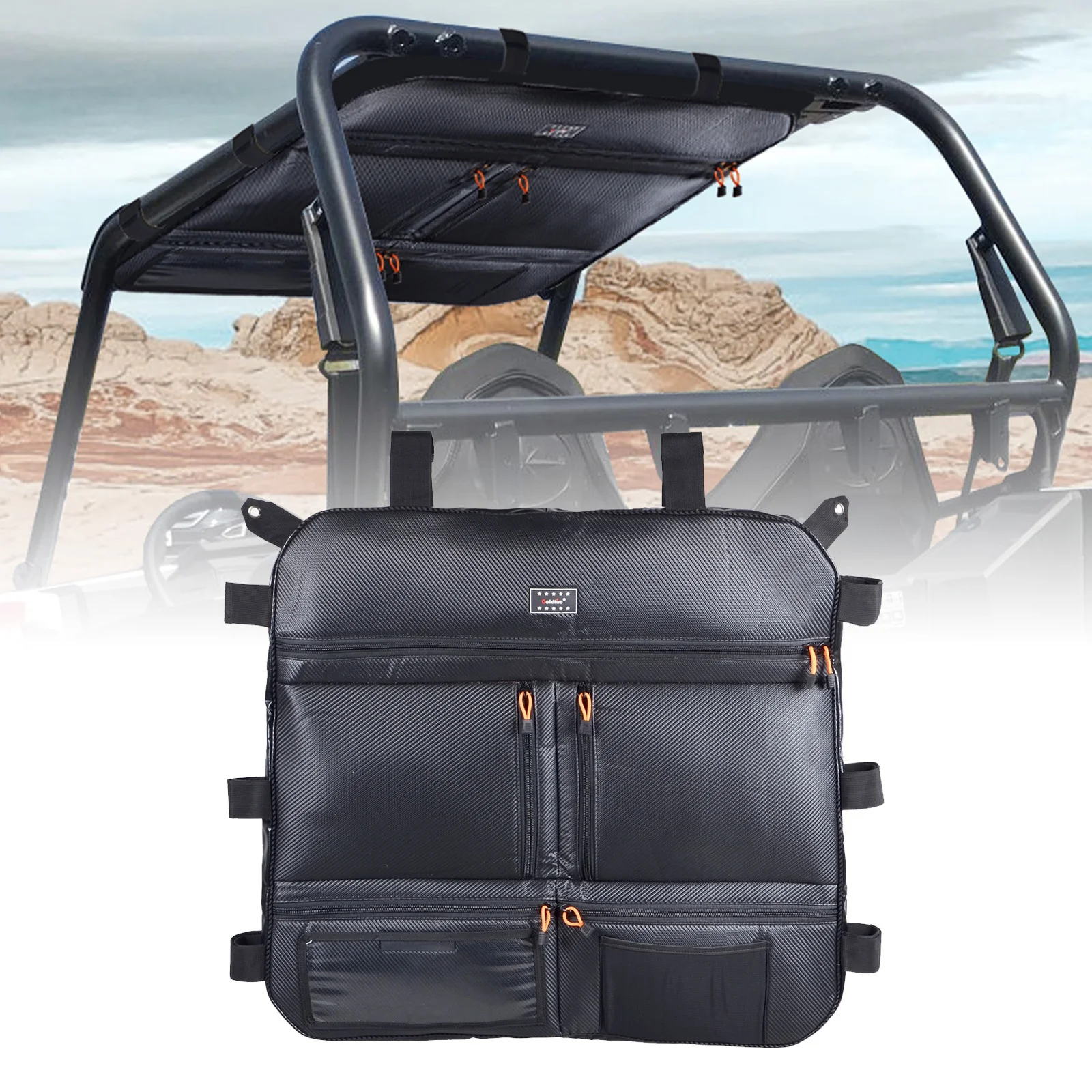 Goldfire UTV Side Storage Door Bag Knee Pad Overhead Bag for Can Am Maverick X3 R Canam Max R 4x4 Turbo DPS 2017-2022 (Black)