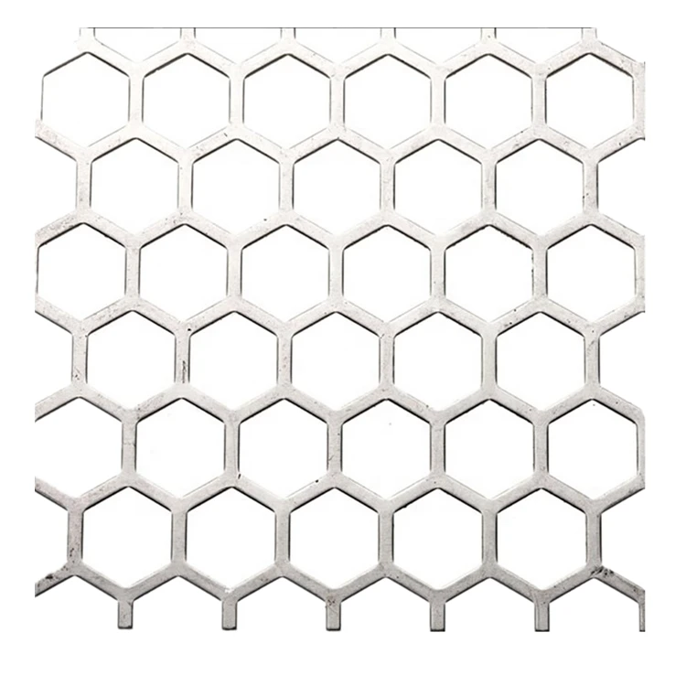 factory customized  hexagonal perforated metal mesh  304 316 perforated metal wire mesh