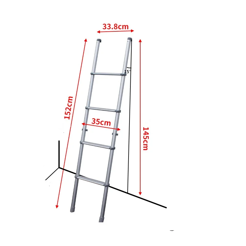 trailer camper aluminium indoor ladder  5 steps for RV Accessories