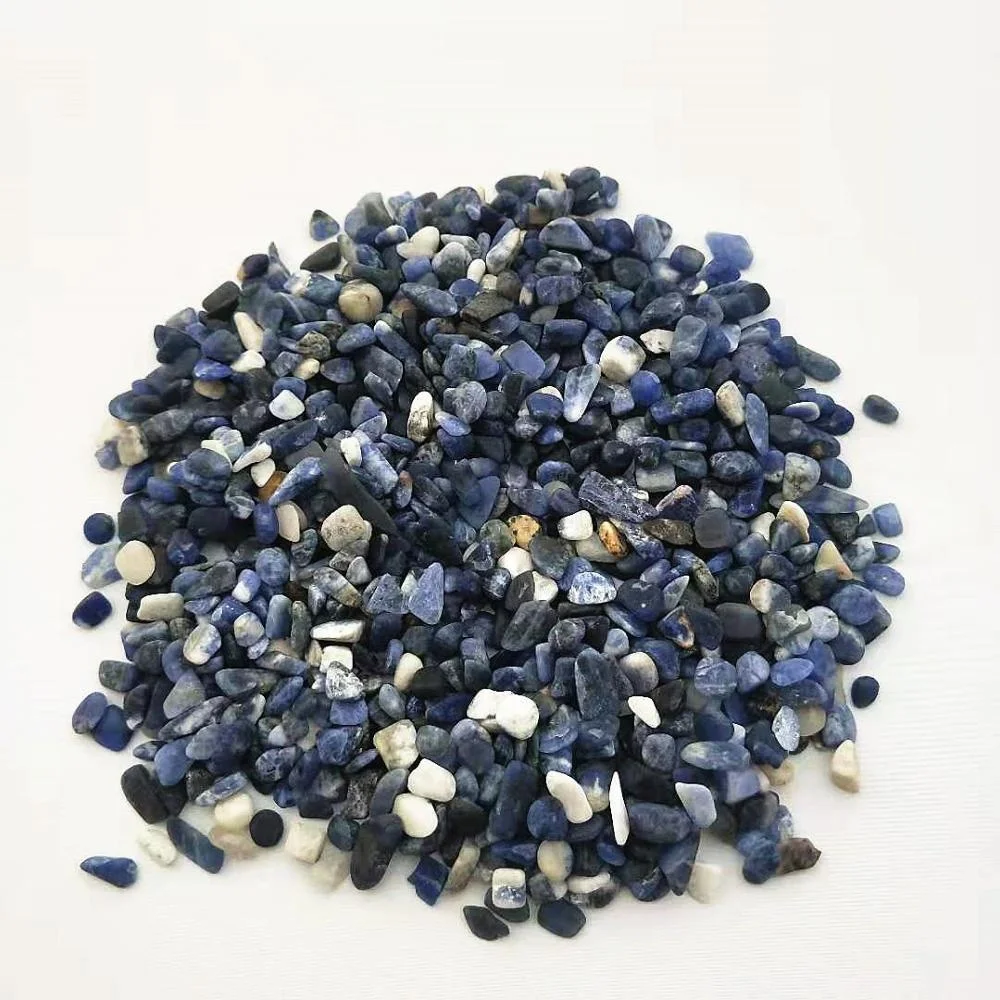 Оптовая продажа красивых лечебных кристаллов натуральный синий кальдалитовый минеральный кристалл гравий кристаллы
