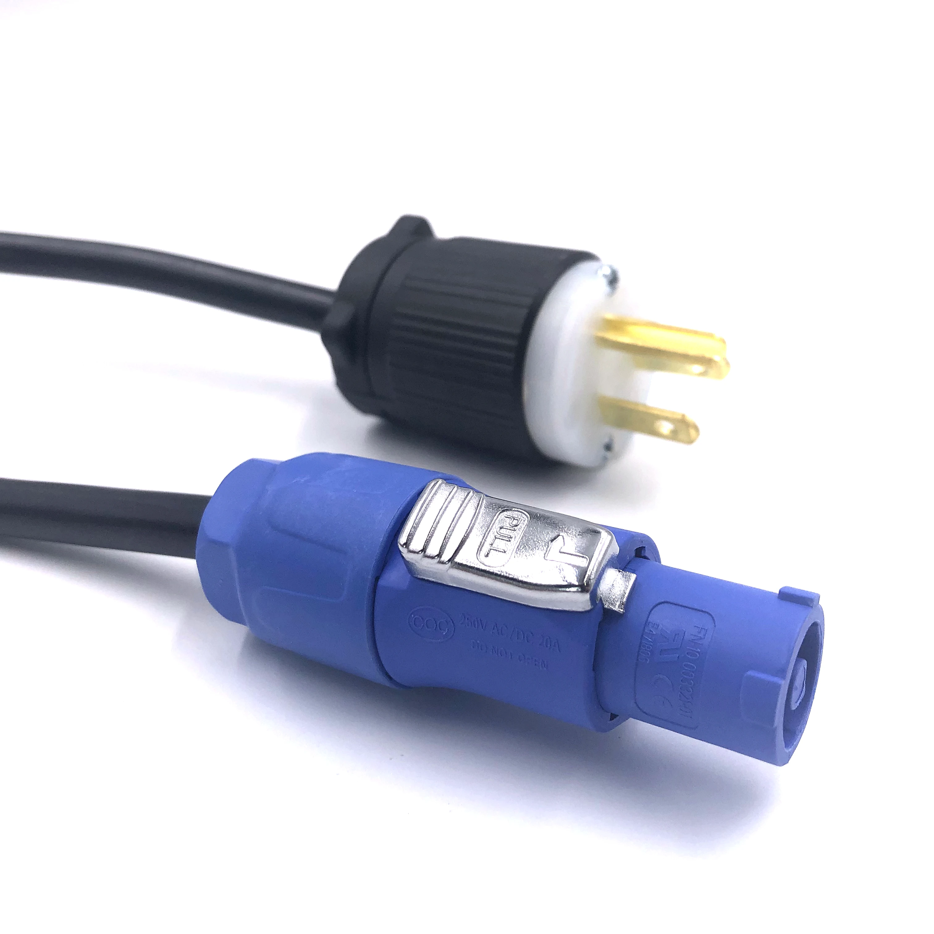 6 Feet 110V 15A Nema 5-15P Assembled Plug to Powercon 14AWG Extension Cables