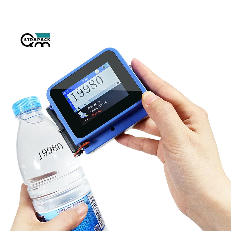 Handheld Mini Inkjet Printer Manual Grade with Fast Drying Ink for Date Printing on Iron Pot and Small Bottles