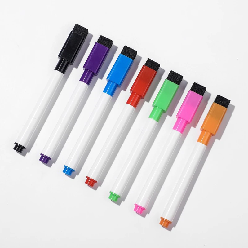 High quality Wipe Clean and smooth writing customized White board Marker Pens with Eraser