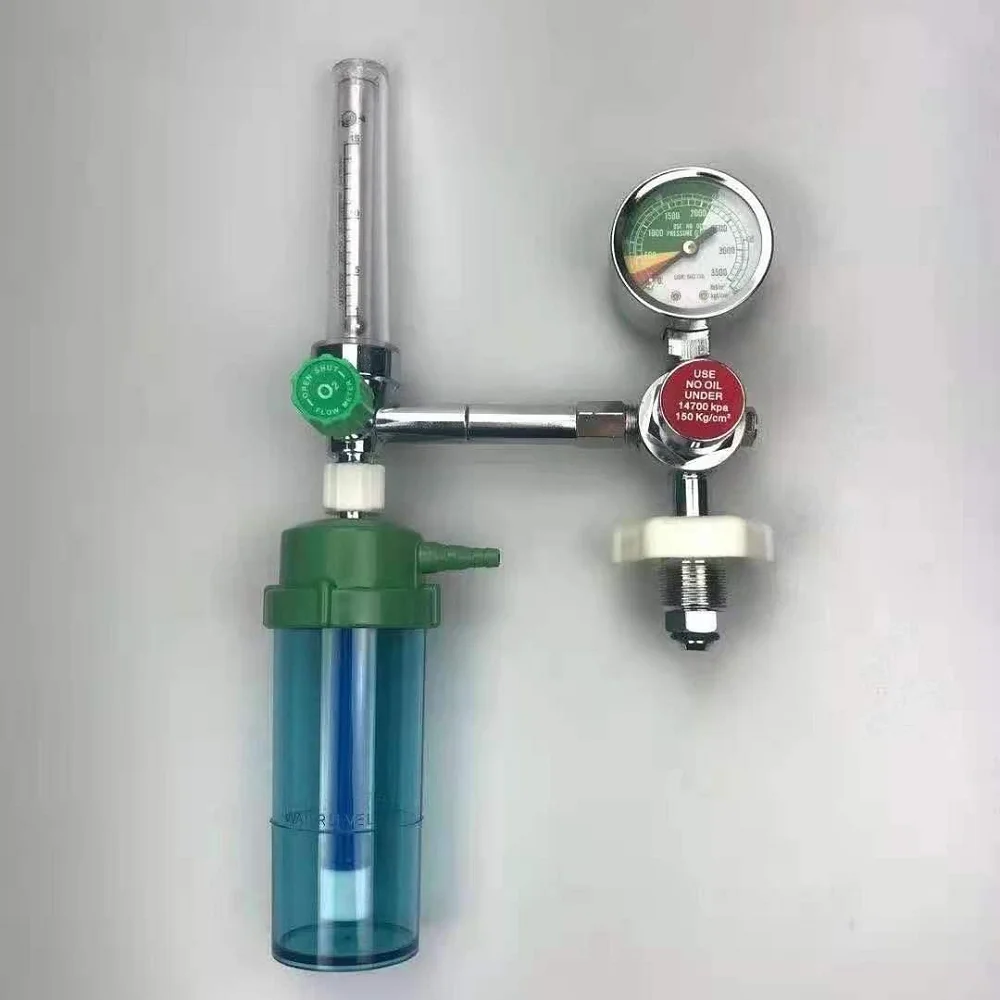 Medical oxygen Gas pressure reducer Oxygen Cylinder Valve Regulator oxygen flow meter Flowmeter Accurate Instrument Price