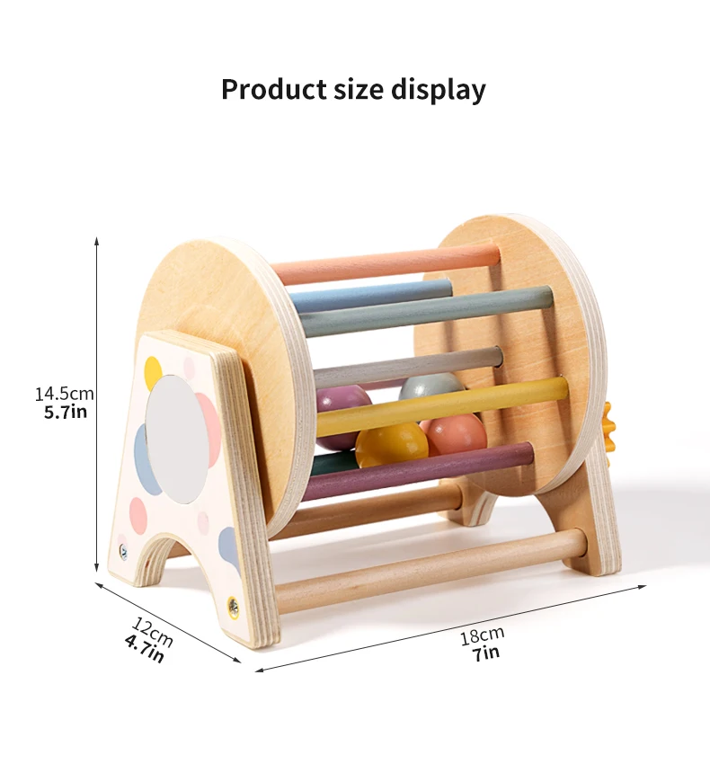 2024 New Arrivals Wooden Fun Three In One desktop Scrolling Drum Game Montessori Gifts Puzzle Toys For Children Kids Boys Girls