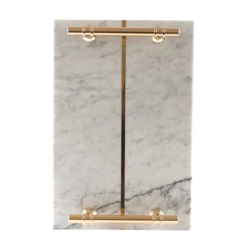 marble metal serving trays/serving trays metal/luxury serving tray