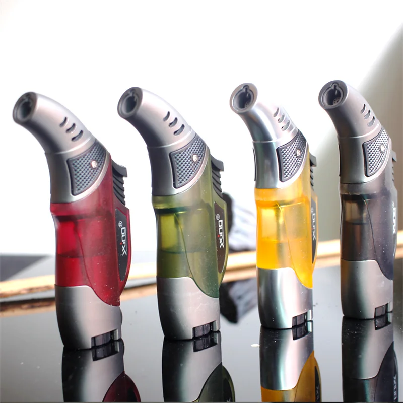 Cheap Portable Metal plastic kitchen Refillable single flame Jet Butane torch cigarette cigar lighter  Kitchen Lighter