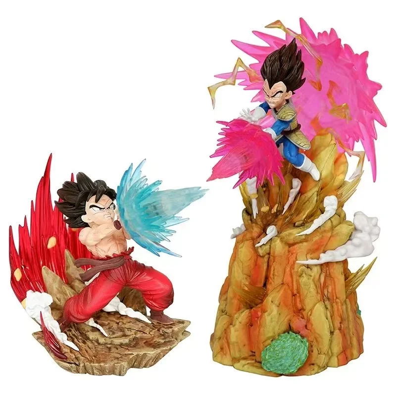 Лидер продаж светящаяся светодиодная фигурка Vegeta vs Goku 7 dra-gon balls аниме-модель игрушечная из ПВХ магазин коллекционная игрушка