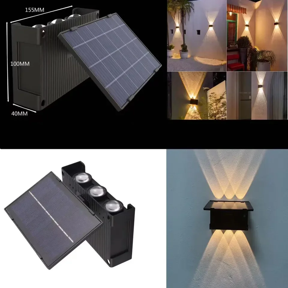 30W low price outdoor garden solar led lamps wall lights waterproof remote control sensor solar wall garden lights