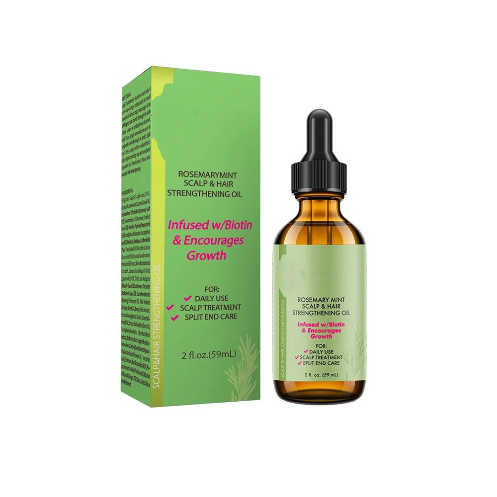 Factory Organic Rosemary Mint Scalp Hair Strengthening Oil Masque 340g Infused Biotin and Encourages Growth Hair Mask