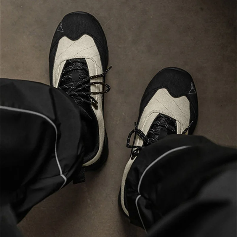 Dropshipping Custom Logo Leisure Men Casual Shoes Waterproof Rubber Sole Climbing Hiking Sneakers for Men