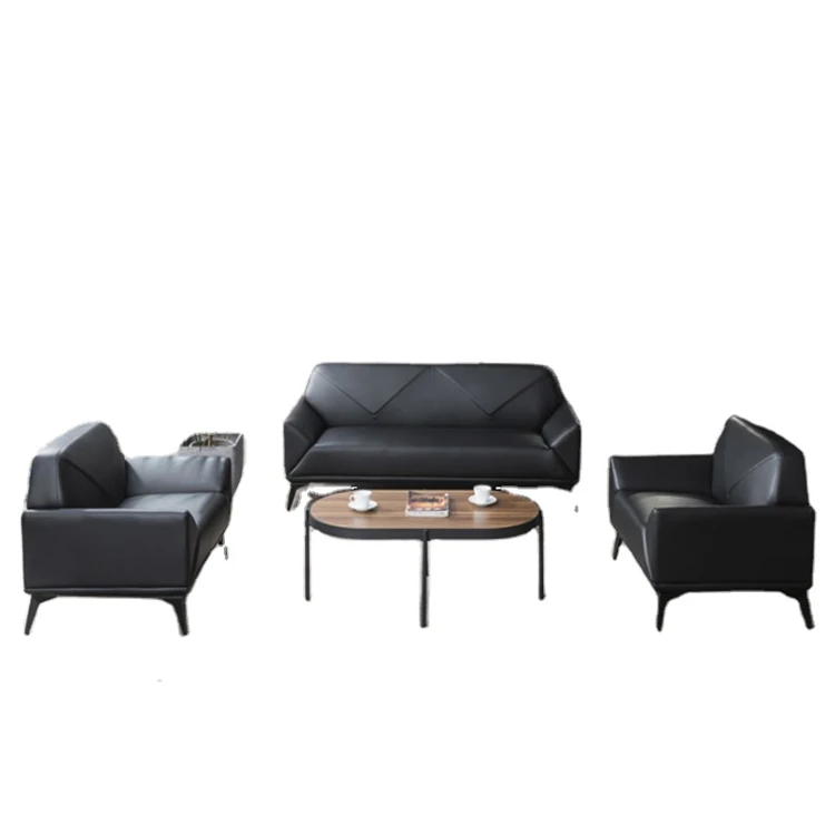 Гостиничная зона, офисный приемный диван, кожаный диван для посетителей коммерческого офиса с металлическими ножками